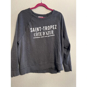 Saint Tropez Size XL Gray Pullover Sweater
